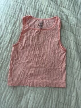 Anthropologie Soft Pink Ribbed Tank Top